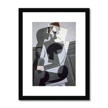 Load image into Gallery viewer, Portrait of Josette by Juan Gris. Print Framed Mounted / 11x14&quot; (28x35.5cm) / Black - Exact Art
