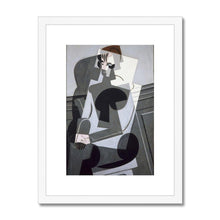 Load image into Gallery viewer, Portrait of Josette by Juan Gris. Print Framed Mounted / 11x14&quot; (28x35.5cm) / White - Exact Art
