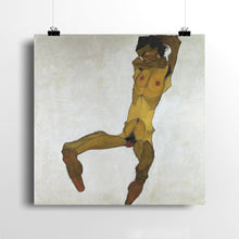 Load image into Gallery viewer, Seated Male Nude by Egon Schiele. Print / 12x12&quot; (30x30cm) / N/A - Exact Art
