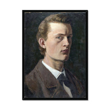 Load image into Gallery viewer, Self-Portrait by Edvard Munch. Print Framed Unmounted / 11x14&quot; (28x35.5cm) / Black - Exact Art
