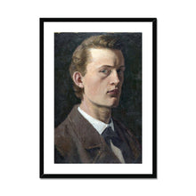 Load image into Gallery viewer, Self-Portrait by Edvard Munch. Print Framed Mounted / 11x14&quot; (28x35.5cm) / Black - Exact Art
