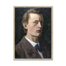 Load image into Gallery viewer, Self-Portrait by Edvard Munch. Print Framed Unmounted / 11x14&quot; (28x35.5cm) / Natural - Exact Art
