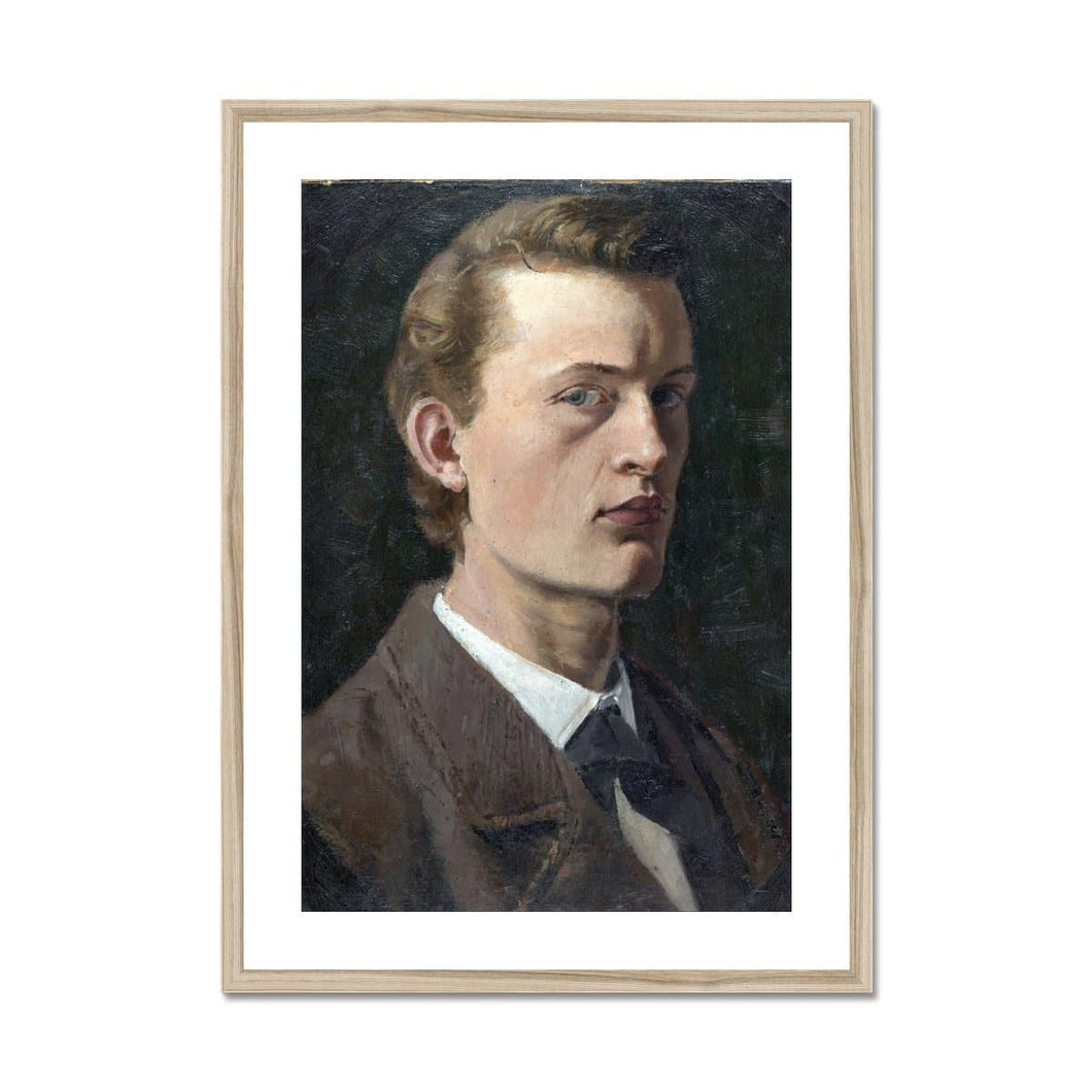 Self-Portrait by Edvard Munch. Print Framed Mounted / 11x14