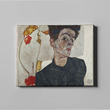 Load image into Gallery viewer, Self Portrait with Phyalis by Egon Schiele. Canvas / 14x11&quot; (35.5x28cm) / N/A - Exact Art
