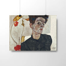 Load image into Gallery viewer, Self Portrait with Phyalis by Egon Schiele. Print / 14x11&quot; (35.5x28cm) / N/A - Exact Art
