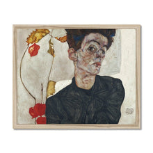 Load image into Gallery viewer, Self Portrait with Phyalis by Egon Schiele. Print Framed Unmounted / 14x11&quot; (35.5x28cm) / Natural - Exact Art
