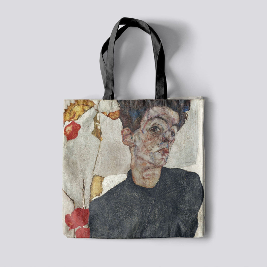 Self Portrait with Phyalis by Egon Schiele. Black - Exact Art