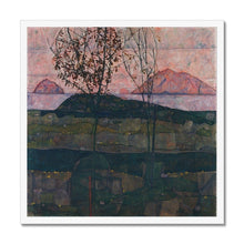 Load image into Gallery viewer, Setting Sun by Egon Schiele. Print Framed Unmounted / 12x12&quot; (30x30cm) / White - Exact Art
