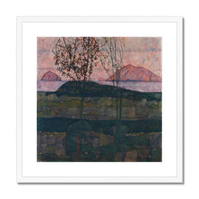 Load image into Gallery viewer, Setting Sun by Egon Schiele. Print Framed Mounted / 12x12&quot; (30x30cm) / White - Exact Art
