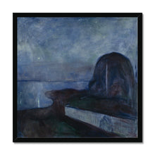 Load image into Gallery viewer, Starry Night by Edvard Munch. Print Framed Unmounted / 12x12&quot; (30x30cm) / Black - Exact Art
