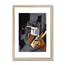 Load image into Gallery viewer, Still Life with Newspaper by Juan Gris. 11x14&quot; (28x35.5cm) / Print Framed Mounted / Natural - Exact Art
