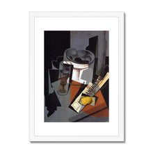 Load image into Gallery viewer, Still Life with Newspaper by Juan Gris. 11x14&quot; (28x35.5cm) / Print Framed Mounted / White - Exact Art
