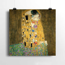 Load image into Gallery viewer, The Kiss by Gustav Klimt. Print / 12x12&quot; (30x30cm) / N/A - Exact Art
