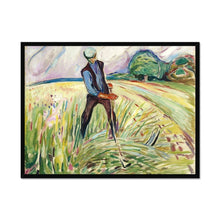 Load image into Gallery viewer, The Haymaker by Edvard Munch. Print Framed Unmounted / 16x12&quot; (40x30cm) / Black - Exact Art
