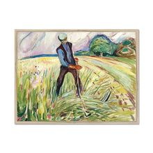 Load image into Gallery viewer, The Haymaker by Edvard Munch. Print Framed Unmounted / 16x12&quot; (40x30cm) / Natural - Exact Art
