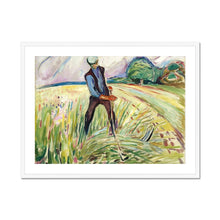 Load image into Gallery viewer, The Haymaker by Edvard Munch. Print Framed Mounted / 16x12&quot; (40x30cm) / White - Exact Art
