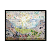 Load image into Gallery viewer, The Sun by Edvard Munch. Print Framed Unmounted / 14x11&quot; (35.5x28cm) / Black - Exact Art
