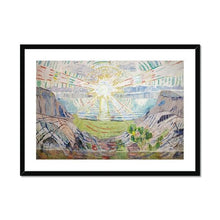 Load image into Gallery viewer, The Sun by Edvard Munch. Print Framed Mounted / 14x11&quot; (35.5x28cm) / Black - Exact Art
