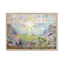 Load image into Gallery viewer, The Sun by Edvard Munch. Print Framed Unmounted / 14x11&quot; (35.5x28cm) / Natural - Exact Art
