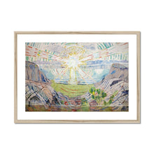 Load image into Gallery viewer, The Sun by Edvard Munch. Print Framed Mounted / 14x11&quot; (35.5x28cm) / Natural - Exact Art
