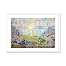 Load image into Gallery viewer, The Sun by Edvard Munch. Print Framed Mounted / 14x11&quot; (35.5x28cm) / White - Exact Art
