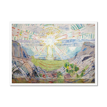 Load image into Gallery viewer, The Sun by Edvard Munch. Print Framed Unmounted / 14x11&quot; (35.5x28cm) / White - Exact Art
