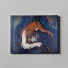 Load image into Gallery viewer, Vampire by Edvard Munch. Canvas / 16x12&quot; (40x30cm) / N/A - Exact Art

