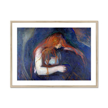 Load image into Gallery viewer, Vampire by Edvard Munch. Print Framed Mounted / 16x12&quot; (40x30cm) / Natural - Exact Art
