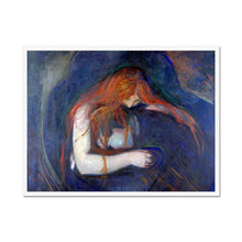 Load image into Gallery viewer, Vampire by Edvard Munch. Print Framed Unmounted / 16x12&quot; (40x30cm) / White - Exact Art
