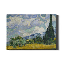 Load image into Gallery viewer, Wheatfield with Cypresses by Vincent van Gogh. Canvas / 14x11&quot; (35.5x28cm) / N/A - Exact Art
