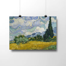 Load image into Gallery viewer, Wheatfield with Cypresses by Vincent van Gogh. Print / 14x11&quot; (35.5x28cm) / N/A - Exact Art

