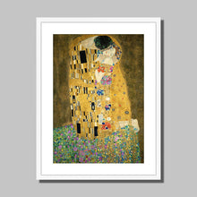 Load image into Gallery viewer, The Kiss by Gustav Klimt. Print Framed Mounted / 11x14&quot; (28x35.5cm) / White - Exact Art
