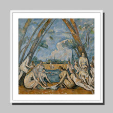 Load image into Gallery viewer, The Bathers by Paul Cézanne. 12x12&quot; (30x30cm) / Print Framed Mounted / White - Exact Art
