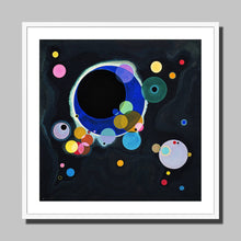 Load image into Gallery viewer, Several Circles by Wassily Kandinsky. Print Framed Mounted / White / 12x12&quot; (30x30cm) - Exact Art
