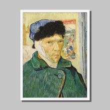 Load image into Gallery viewer, Self Portrait with Bandaged Ear by Vincent van Gogh. Print Framed Unmounted / 11x14&quot; (28x35.5cm) / White - Exact Art

