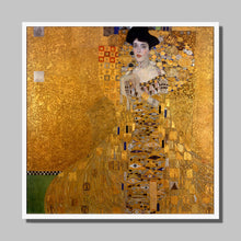 Load image into Gallery viewer, Portrait of Adele Bloch-Bauer by Gustav Klimt. 12x12&quot; (30x30cm) / Print Framed Unmounted / White - Exact Art
