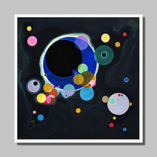 Load image into Gallery viewer, Several Circles by Wassily Kandinsky. Print Framed Unmounted / White / 12x12&quot; (30x30cm) - Exact Art
