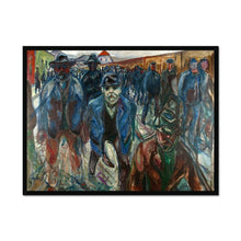 Load image into Gallery viewer, Workers Returning Home by Edvard Munch. Print Framed Unmounted / 16x12&quot; (40x30cm) / Black - Exact Art
