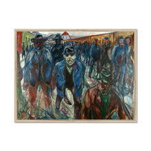 Load image into Gallery viewer, Workers Returning Home by Edvard Munch. Print Framed Unmounted / 16x12&quot; (40x30cm) / Natural - Exact Art
