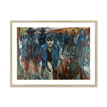 Load image into Gallery viewer, Workers Returning Home by Edvard Munch. Print Framed Mounted / 16x12&quot; (40x30cm) / Natural - Exact Art
