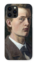 Load image into Gallery viewer, Self Portrait Munch Phone Case by Edvard Munch. iPhone 12 Pro Max / Snap / Gloss - Exact Art
