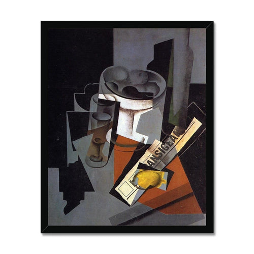 Still Life with Newspaper by Juan Gris. 11x14